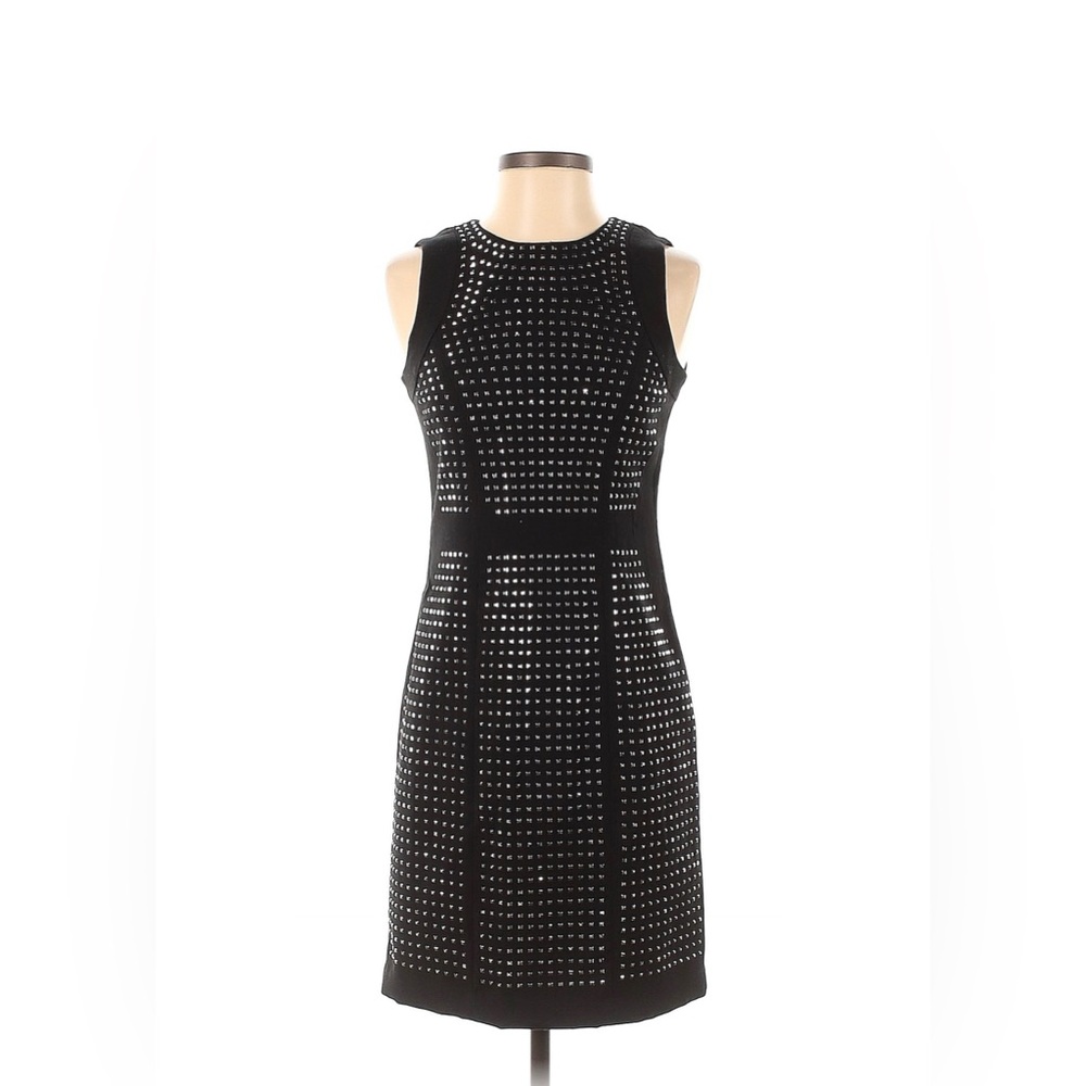 Michael Kors Black Studded Bodycon Dress Size 0 Little Black Dress
